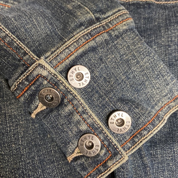 Ethyl Brand Denim Jeans Jacket L - Picture 8 of 8